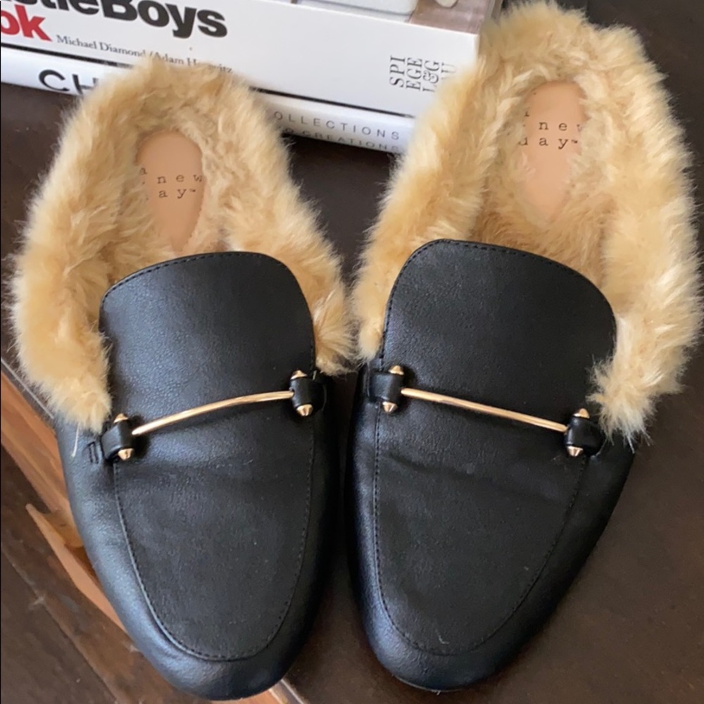 A New Day Faux Fur Mules